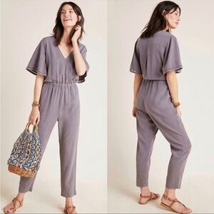 ANTHROPOLOGIE x CLOTH & STONE 
GULPIYURI SURPLICE JUMPSUIT